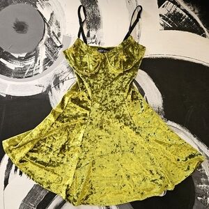 Current Mood Crushed Velvet Mini Dress